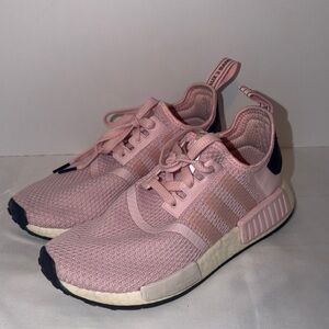 Adidas Light Pink and Navy Sneakers